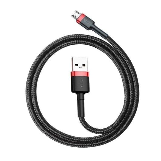 Câble USB Baseus Cafule 2 m USB A vers Micro-USB A Noir Rouge