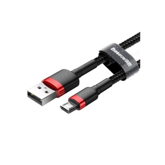 Câble USB Baseus Cafule 2 m USB A vers Micro-USB A Noir Rouge