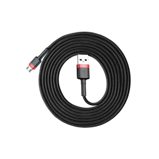 Câble USB Baseus Cafule 2 m USB A vers Micro-USB A Noir Rouge