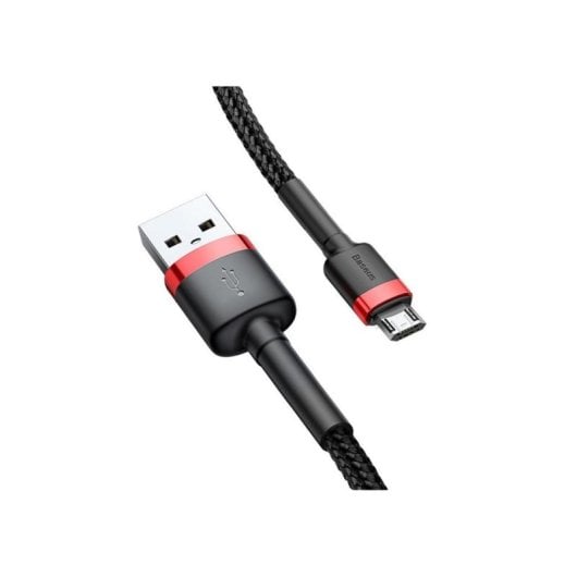 Câble USB Baseus Cafule 2 m USB A vers Micro-USB A Noir Rouge