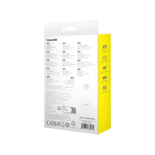 USB-Kabel Baseus Irrompible 1 m Weiß 2,4A 480 Mbit/s iP