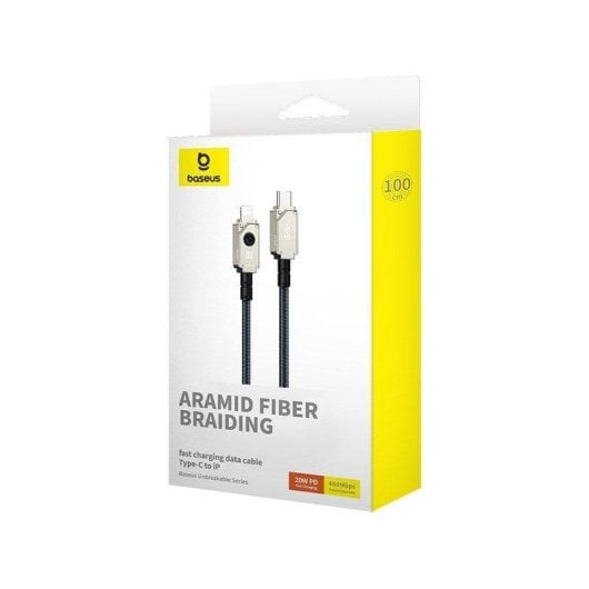 USB-C Kabel Baseus 1m 20W Weiß Aramidfaser Unzerbrechlich