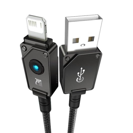 USB Kabel Baseus 1m Schwarz Irrompible USB-A auf iP 2,4A 480Mbit/s