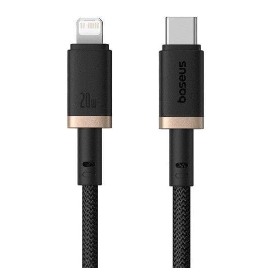 Ladekabel Baseus Dura USB-C 2m 20W Schnellladen Nylon Gold Schwarz