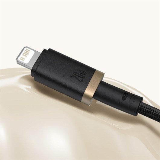 Ladekabel Baseus Dura USB-C 2m 20W Schnellladen Nylon Gold Schwarz