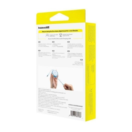 Ladekabel Baseus Free2pull 1 m 20 W USB-C auf Lightning Blau