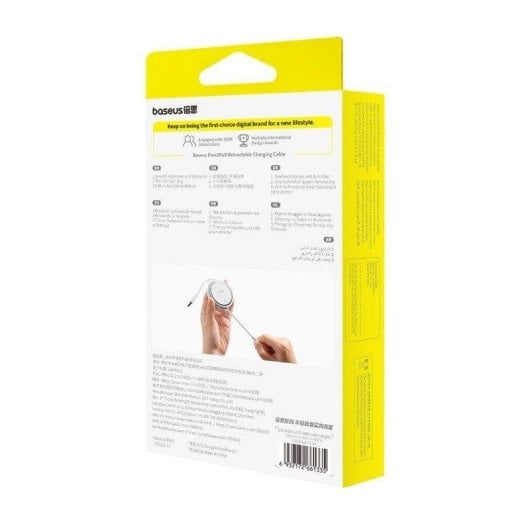 Ladekabel Baseus Free2pull 1 m USB-C auf Lightning 20 W Weiß