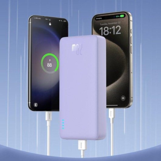 Batterie externe Baseus Airpow PPAP20K 20000 mAh Power Delivery 20 W Violet