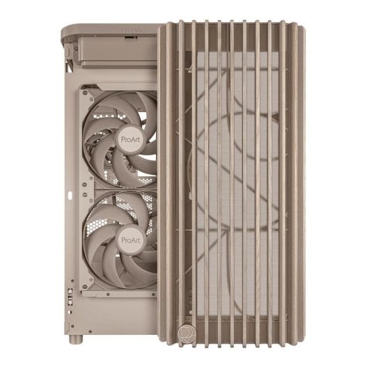 Boîtier Asus Proart PA401 Wood Mesh PWM Beige ATX bois gestion câbles