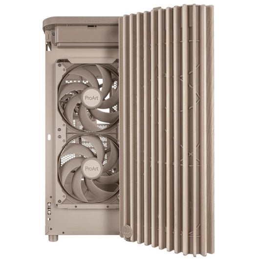 Boîtier Asus Proart PA401 Wood Mesh PWM Beige ATX bois gestion câbles