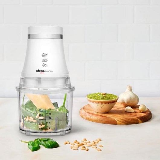 Elektrische Zerkleinerer Ufesa 70506147 400W 0,5L Edelstahlklingen 2 Geschwindigkeiten