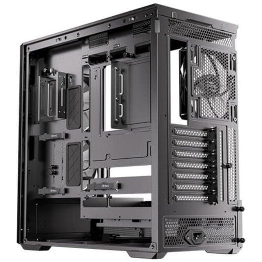 Caja de PC Antec FLUX REAR Midi Tower Negro ATX Iluminación RGB Vidrio templado