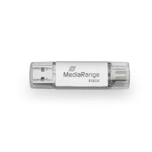 USB-Stick MediaRange MR940-1 512 GB USB Type-A/Type-C 400 MB/s Silber