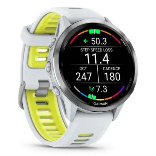 Garmin Forerunner 970 Bluetooth GPS Wifi 47mm AMOLED Titane Blanc S Oxymètre Pulsomètre Sommeil