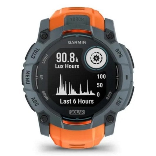 Garmin Instinct 3 Solar GPS 50mm MIP Naranja M/L Pulsómetro SpO2 Resist. Agua 10ATM