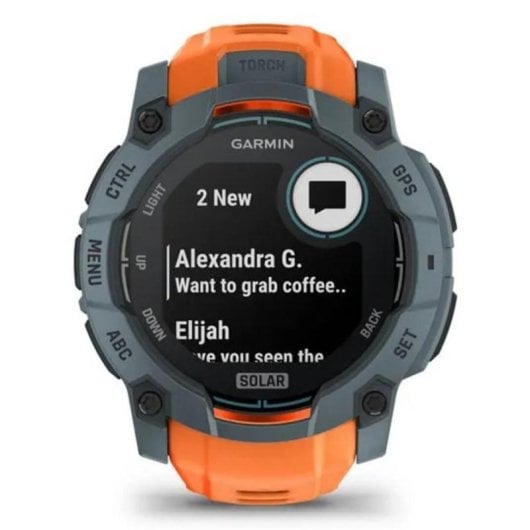 Garmin Instinct 3 Solar GPS 50mm MIP Naranja M/L Pulsómetro SpO2 Resist. Agua 10ATM