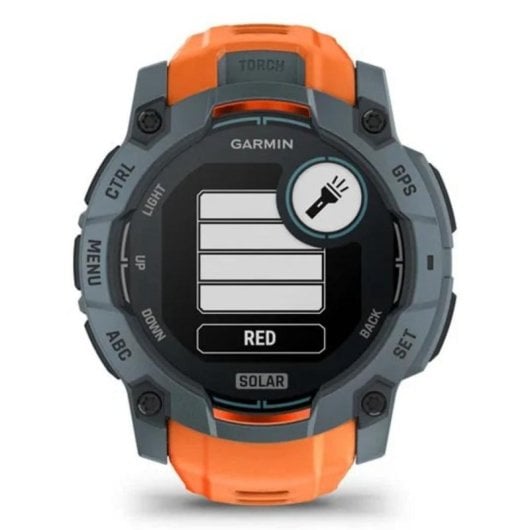 Garmin Instinct 3 Solar GPS 50mm MIP Naranja M/L Pulsómetro SpO2 Resist. Agua 10ATM
