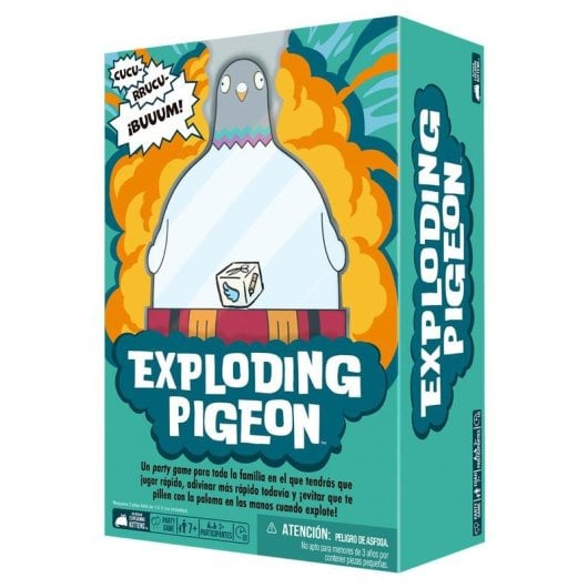 Jogo de Cartas Asmodee Exploding Kittens Exploding Pigeon Party Game Família