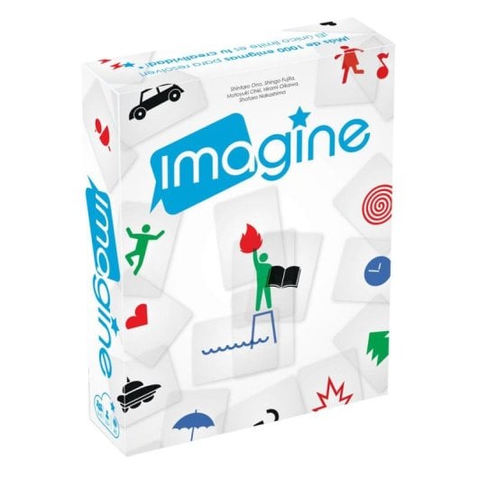 Jogo de tabuleiro Asmodee Imagine cartas transparentes 3-8 jogadores