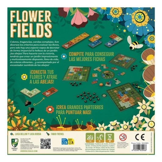 Juego de mesa Asmodee Flower Fields estratégico para 1-4 jugadores y niños desde 8 años
