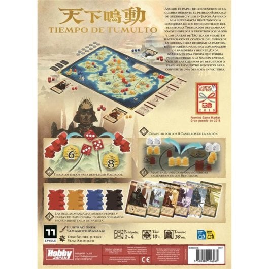 Brettspiel Asmodee Tiempo de Tumulto strategisch 2-4 Spieler Japan Sengoku