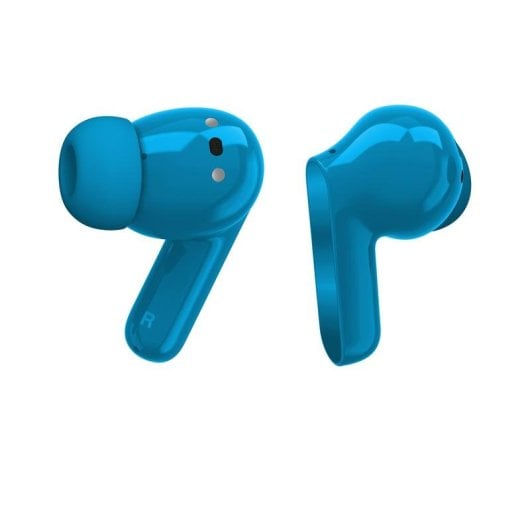 Auricolari Motorola Moto Buds Bass True Wireless Bluetooth con Cancellazione Attiva del Rumore, microfono triplo, resistenti all'acqua, blu