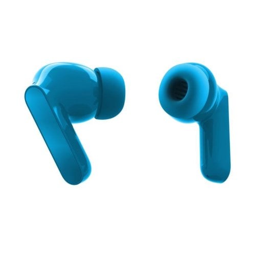 Auricolari Motorola Moto Buds Bass True Wireless Bluetooth con Cancellazione Attiva del Rumore, microfono triplo, resistenti all'acqua, blu