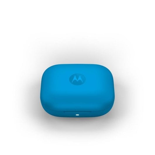 Auricolari Motorola Moto Buds Bass True Wireless Bluetooth con Cancellazione Attiva del Rumore, microfono triplo, resistenti all'acqua, blu