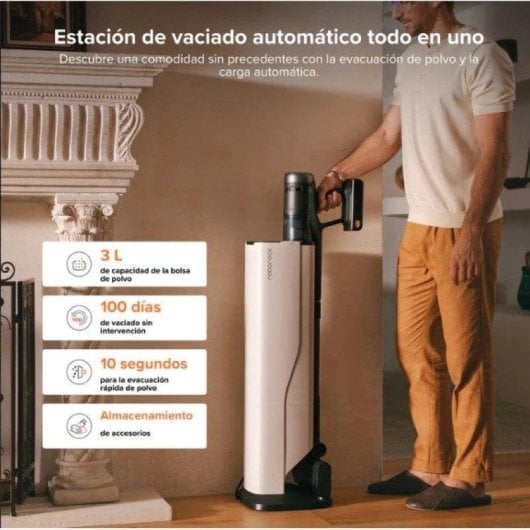 Aspirateur sans Fil Roborock H60 Hub Ultra 210W 90min HEPA Anti-Allergie Animaux