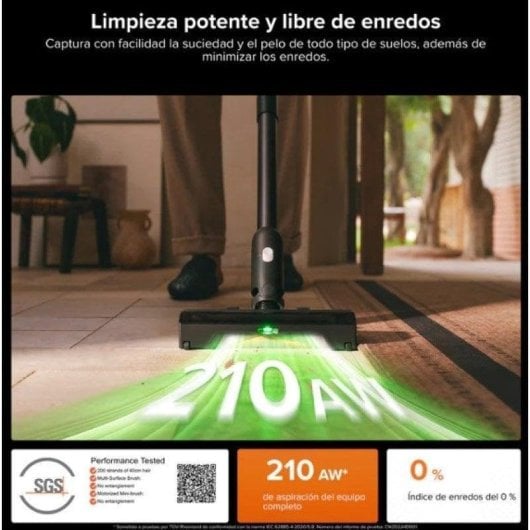 Aspirateur sans Fil Roborock H60 Hub Ultra 210W 90min HEPA Anti-Allergie Animaux