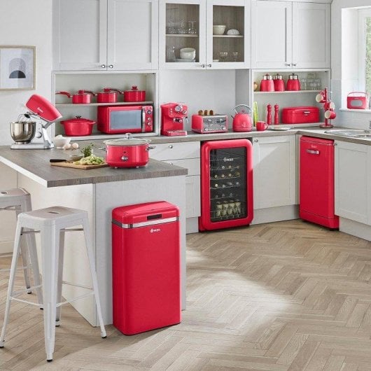 Olla de cocción lenta Swan SF17031RNEU 6,5 L cerámica antiadherente función mantener caliente retro