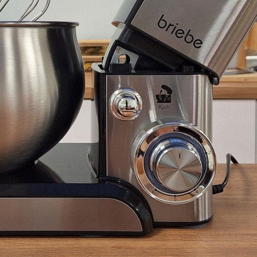 Küchenmaschine Briebe KM1114 5L Edelstahl 1800W 6 Geschwindigkeiten Planetarisches Rührsystem