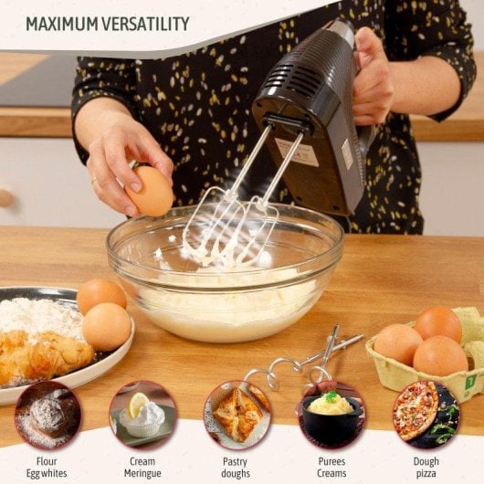 Handmixer Briebe HM1174BLK 400W 5 Stufen Turbo Funktion Schwarz