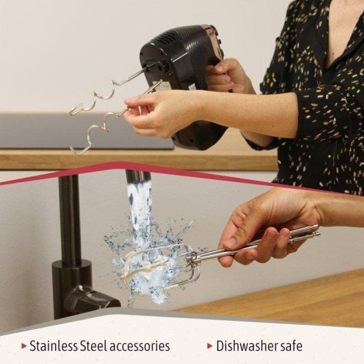 Handmixer Briebe HM1174BLK 400W 5 Stufen Turbo Funktion Schwarz