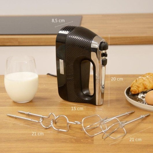 Handmixer Briebe HM1174BLK 400W 5 Stufen Turbo Funktion Schwarz