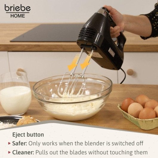 Handmixer Briebe HM1174BLK 400W 5 Stufen Turbo Funktion Schwarz