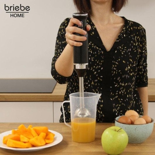 Set Stabmixer Briebe Skt1187blk Elegance 600W 2 Stufen Schwarz inkl. Handmixer 400W 5 Geschwindigkeiten Turbo