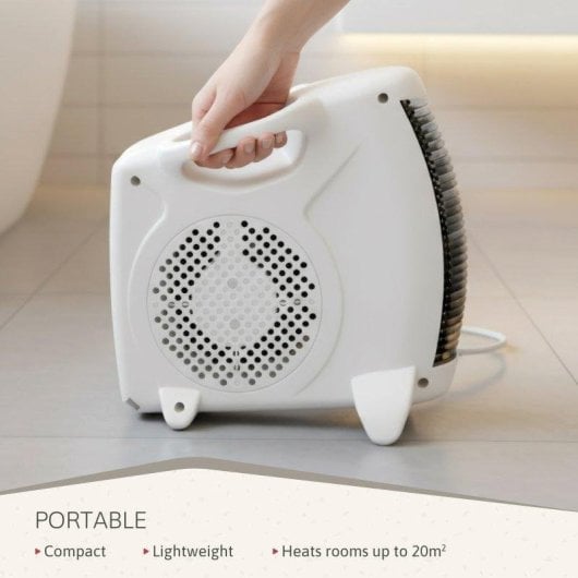 Aquecedor Briebe HT1181 Baixo Consumo 2000W Ar Quente e Frio Termostato Branco