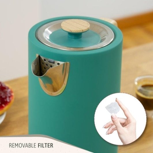 Bollitore Briebe KT1165GRE 1,7L Acciaio Inox Nordic Design Verde 2200W Wireless