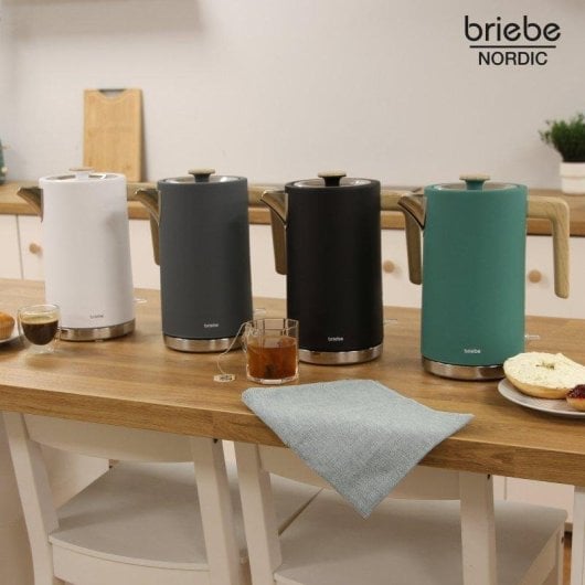 Bollitore Briebe KT1165GRE 1,7L Acciaio Inox Nordic Design Verde 2200W Wireless