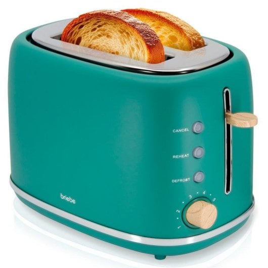 Grille-pain Briebe TA1166GRE Nordic 2 tranches vert 6 niveaux 870W