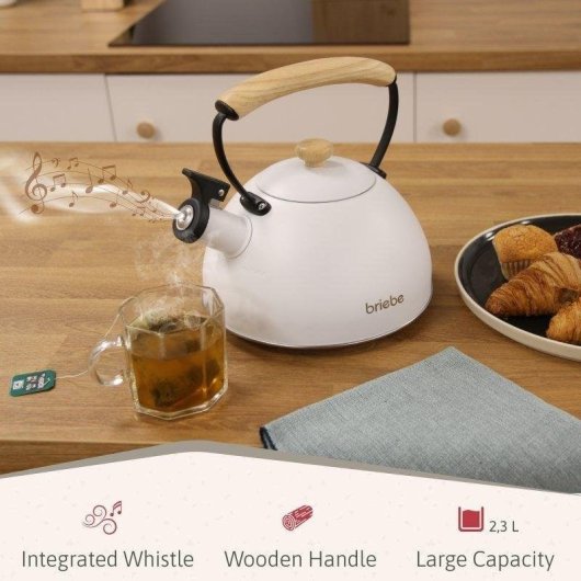 Broodrooster Briebe SKT1177WHT 2 brede sleuven 870 W 6 bruiningsstanden wit