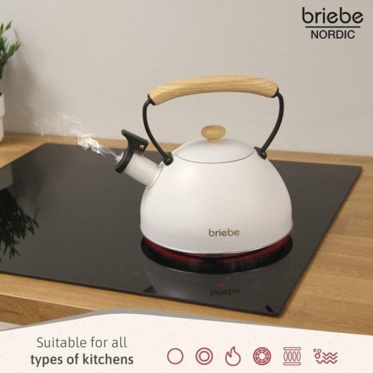 Conjunto Eletrodomésticos Briebe SKT1177WHT Tostadeira 2 Fatias e Chaleira 2,3L Branco