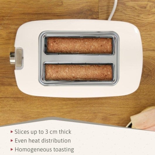 Tostapane Briebe SKT1170WHT Elegance 2 Fette Bianco con Bollitore 1,7L Wireless