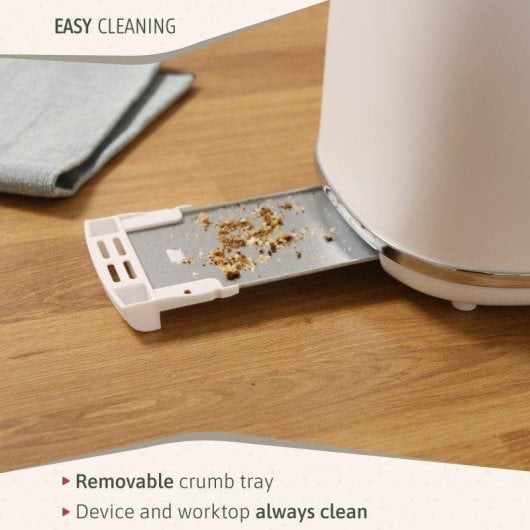 Grille-pain Briebe TA1166WHT Nordic 2 tranches 6 niveaux 870W Blanc