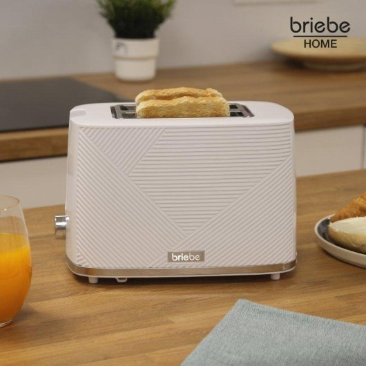Grille-pain Briebe TA1169WHT 2 fentes larges 7 niveaux Blanc 870W