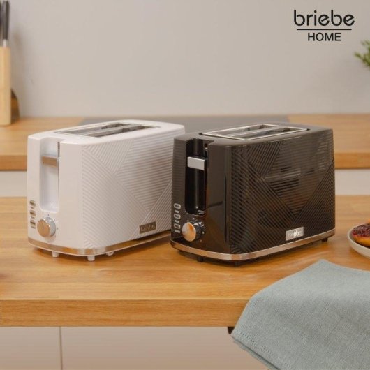 Grille-pain Briebe TA1169WHT 2 fentes larges 7 niveaux Blanc 870W