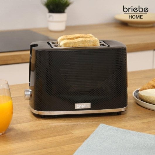 Set petit déjeuner Briebe Skt1185blk Elegance grille-pain, bouilloire, cafetière, mousseur