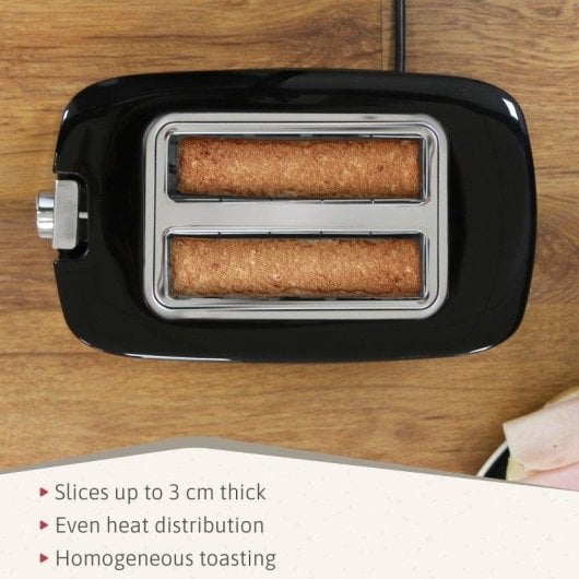 Ensemble Petit Déjeuner Briebe Skt1186blk Elegance grille-pain bouilloire mixeur main