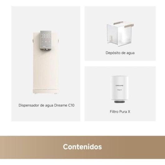 Wasserspender Dreame C10 Touchscreen UV-Filter 2,7 L Heiß und Kalt Creme